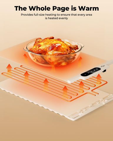 WELLPEAK three temperature levels offer thawing or keeping meals warm during gatherings.