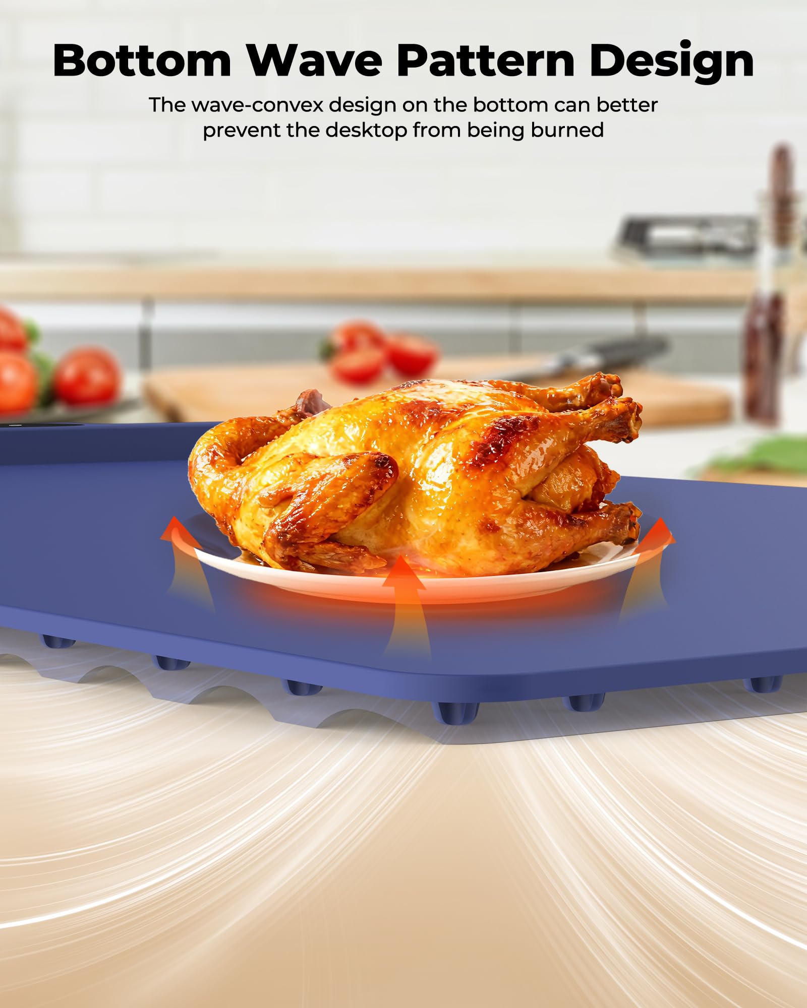 Large 24 by 15 inch WELLPEAK warming mat surface for party buffets