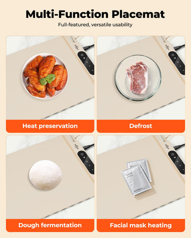 WELLPEAK Auto-off safety keeps dishes warm without overcooking.