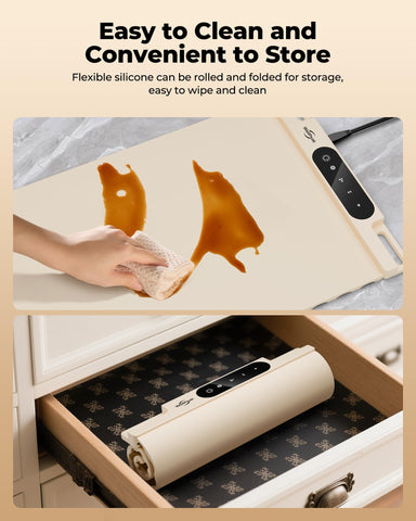 WELLPEAK raised feet protect tables while keeping cookware stable.