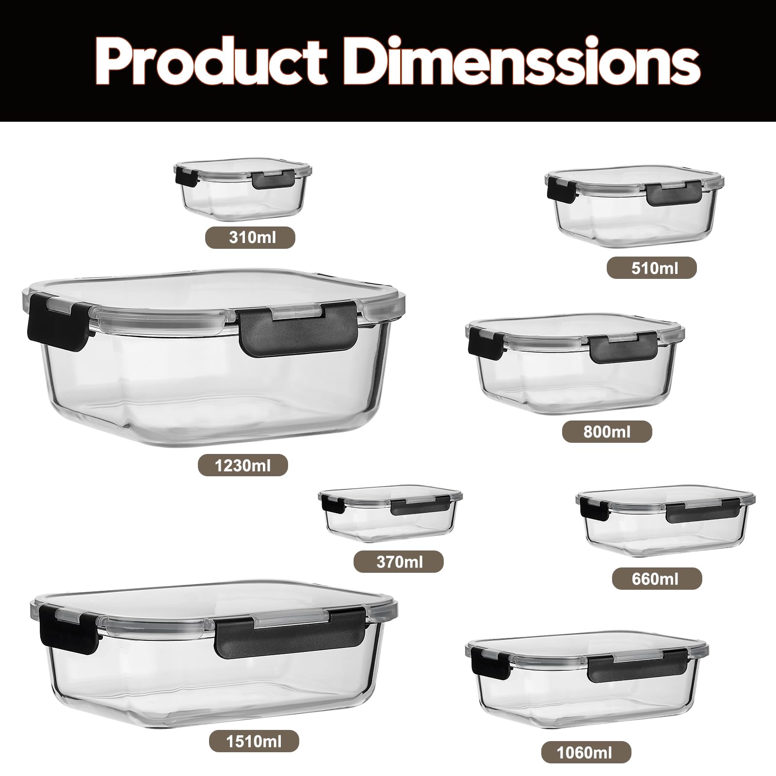 Wells glass meal prep 12.5 oz container shown upright for snacks and portion control.