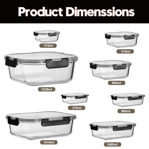 Wells glass meal prep 12.5 oz container shown upright for snacks and portion control.