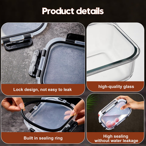 Wells glass meal prep 22.3 oz container for larger portions and organized fridge storage.