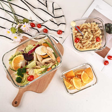 Wells glass meal prep 51.1 oz container for large batches and pantry storage.