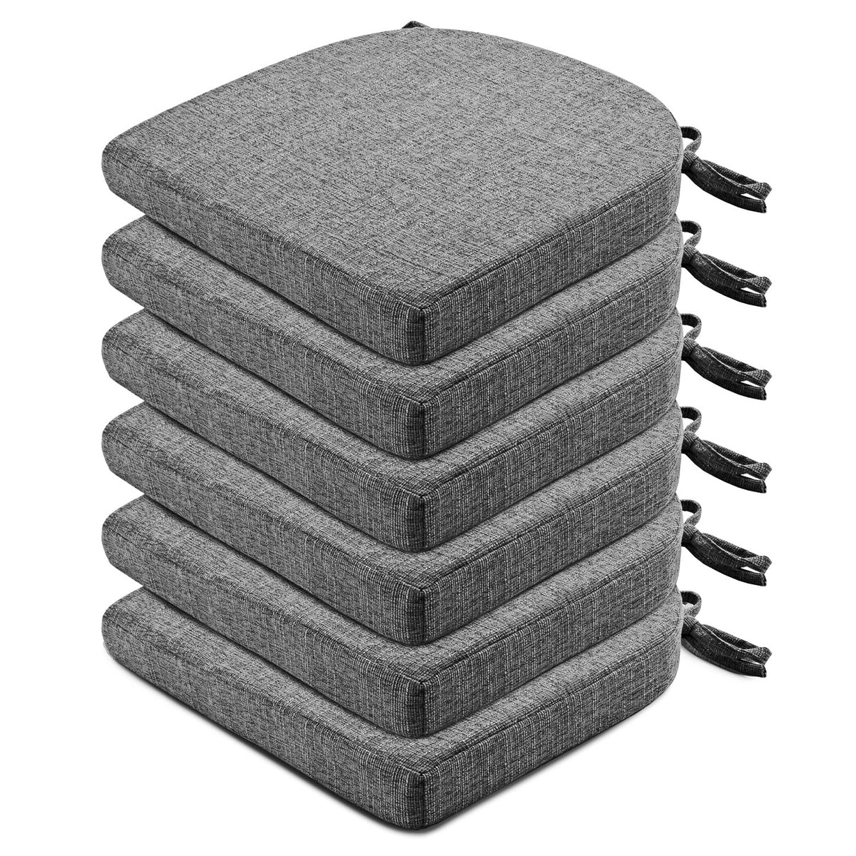 Wellsin six-pack chair cushions applied to a dining chair for comfort