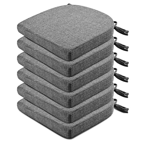 Wellsin six-pack chair cushions applied to a dining chair for comfort