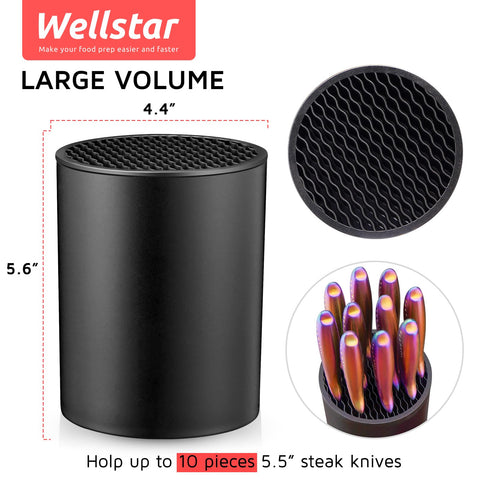 WELLSTAR knife block side view shows stable design for daily use
