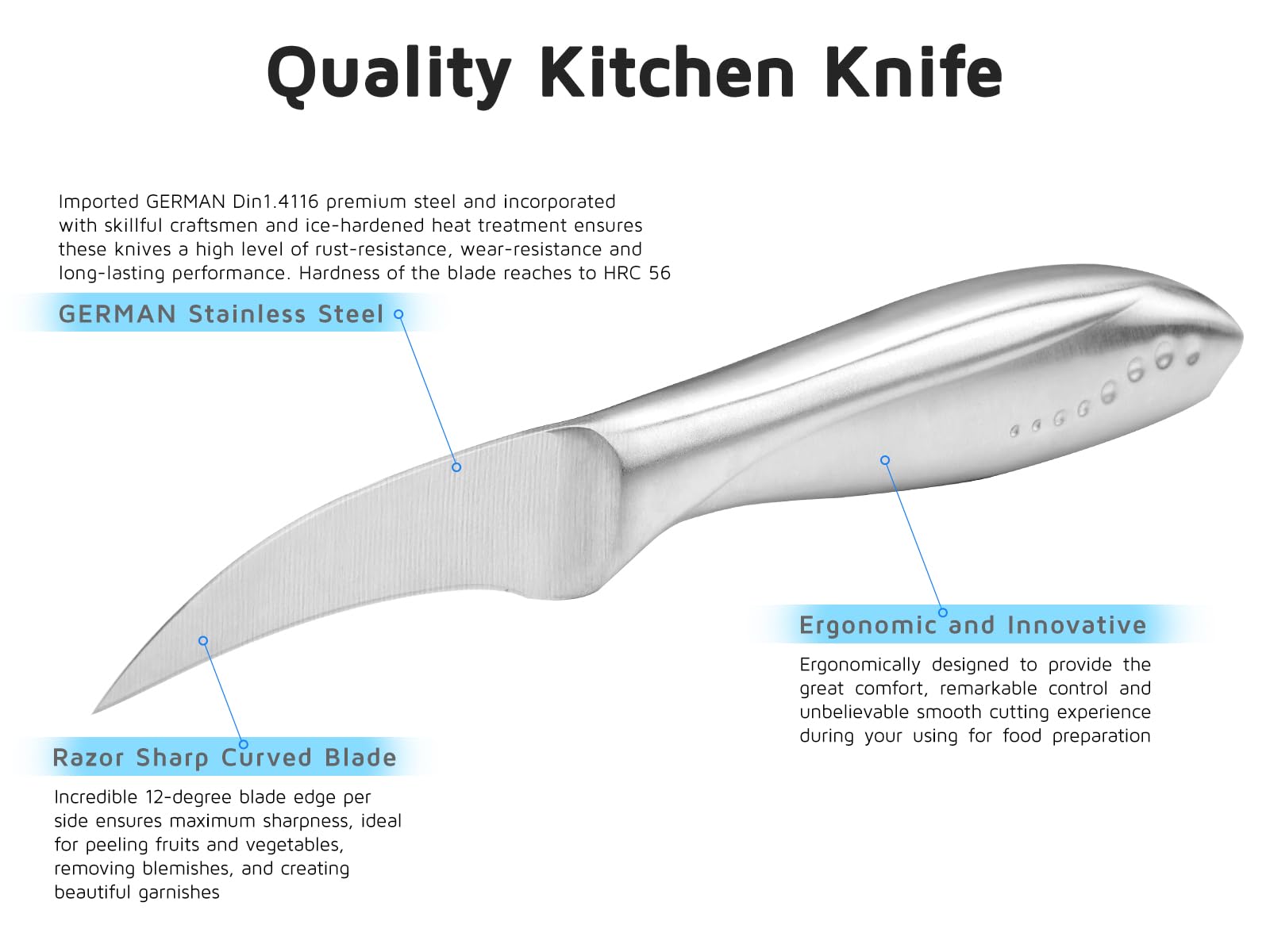 WELLSTAR Birds Beak Paring Knife gift box packaging for gifting