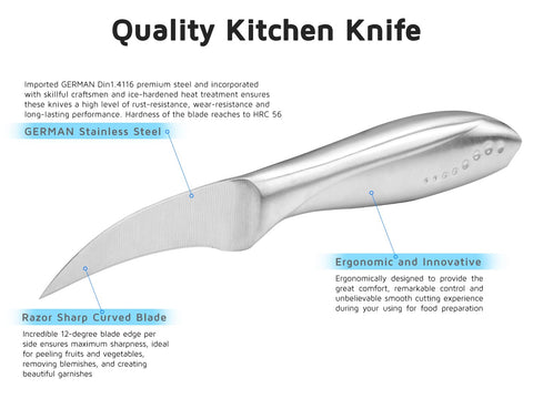 WELLSTAR Birds Beak Paring Knife gift box packaging for gifting