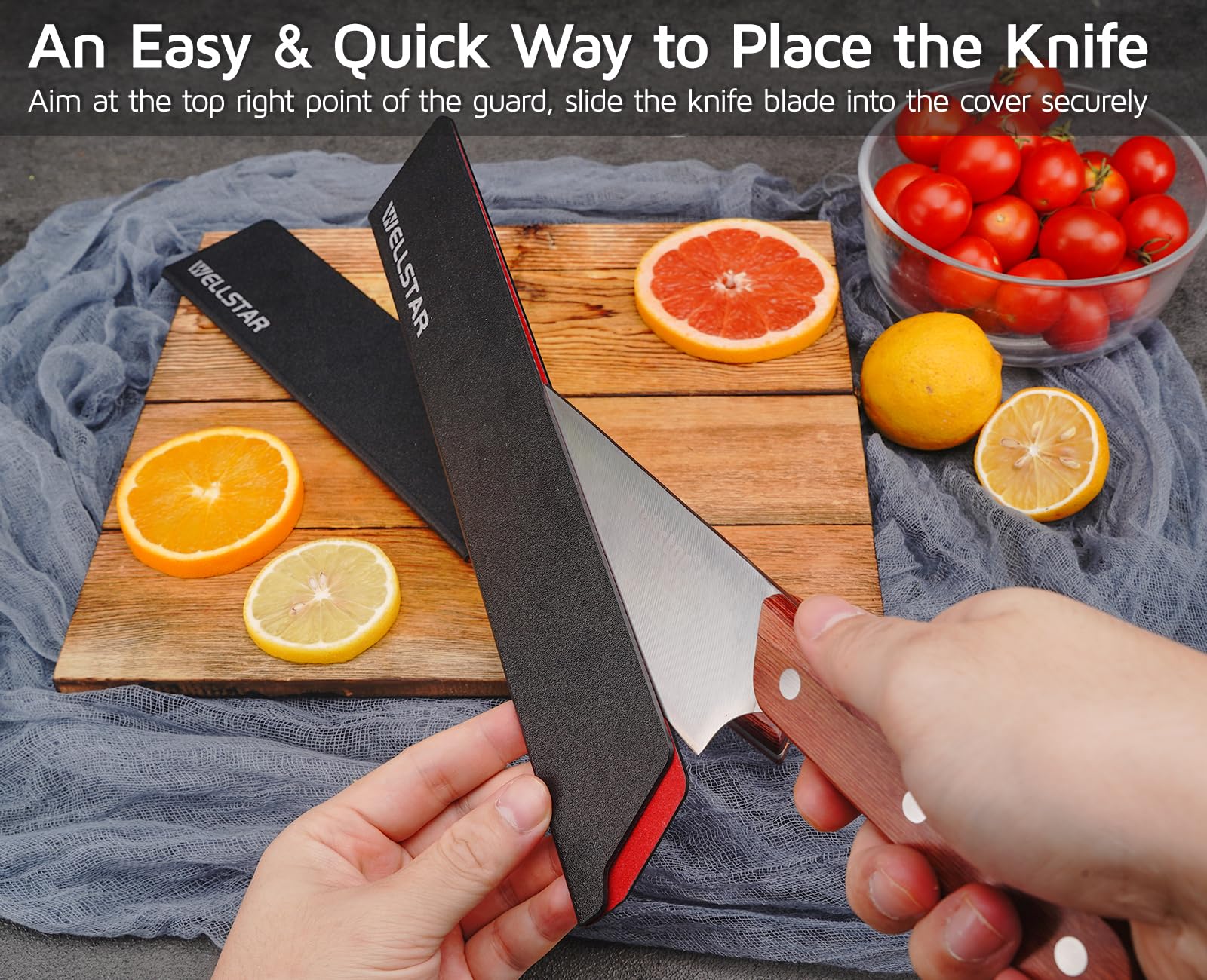 WELLSTAR BPA-free ABS guard offers durable, non-toxic blade protection.