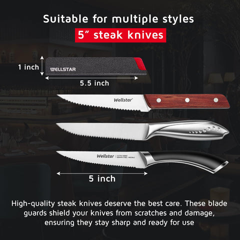 WELLSTAR easy-slip guard lets you slide knives in quickly