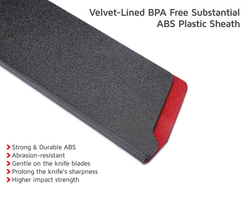 WELLSTAR felt-lined interior guard cushions blades during storage.