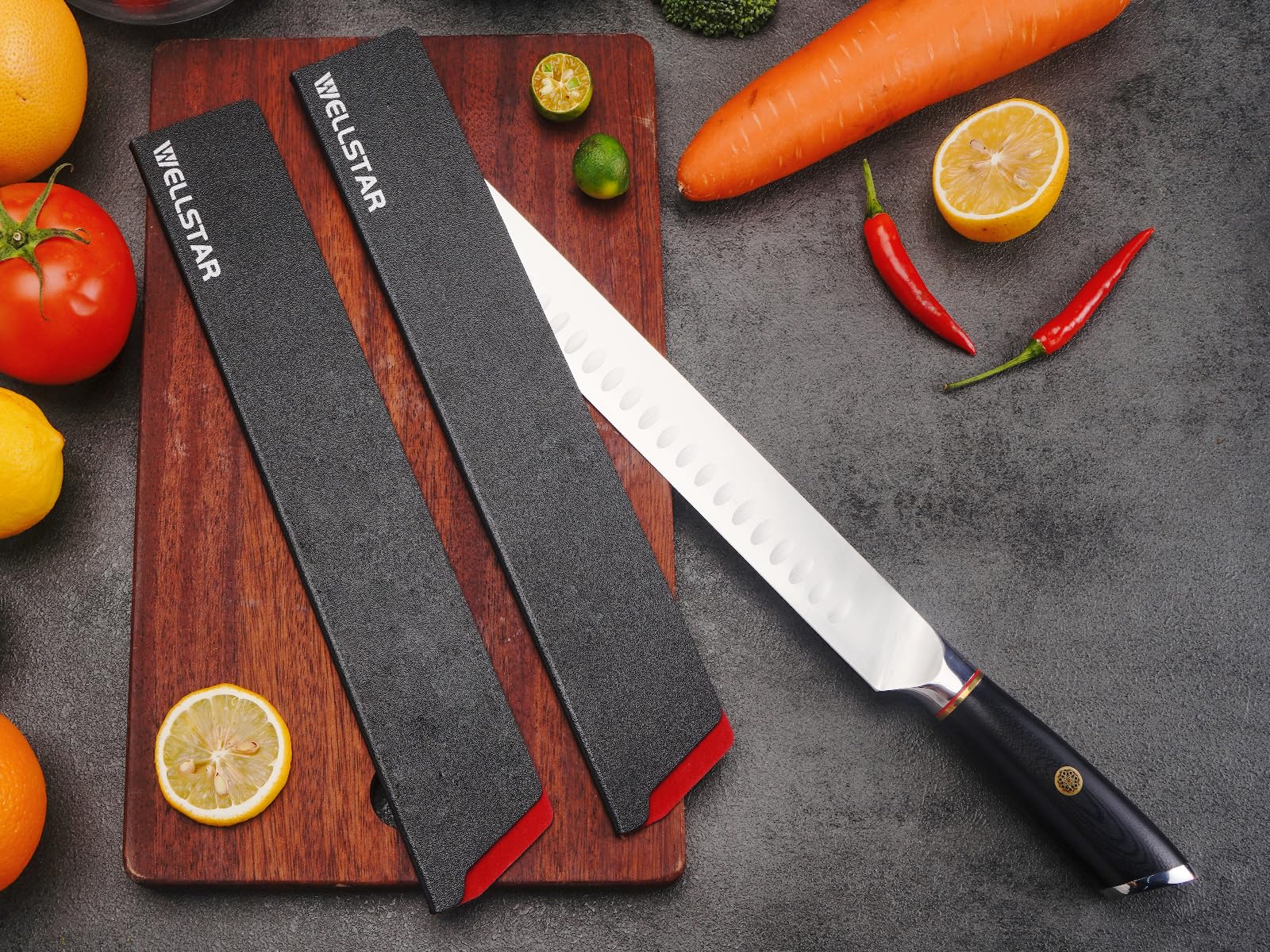 WellStar 12.4 inch guards provide universal fit for chef and bread knives.