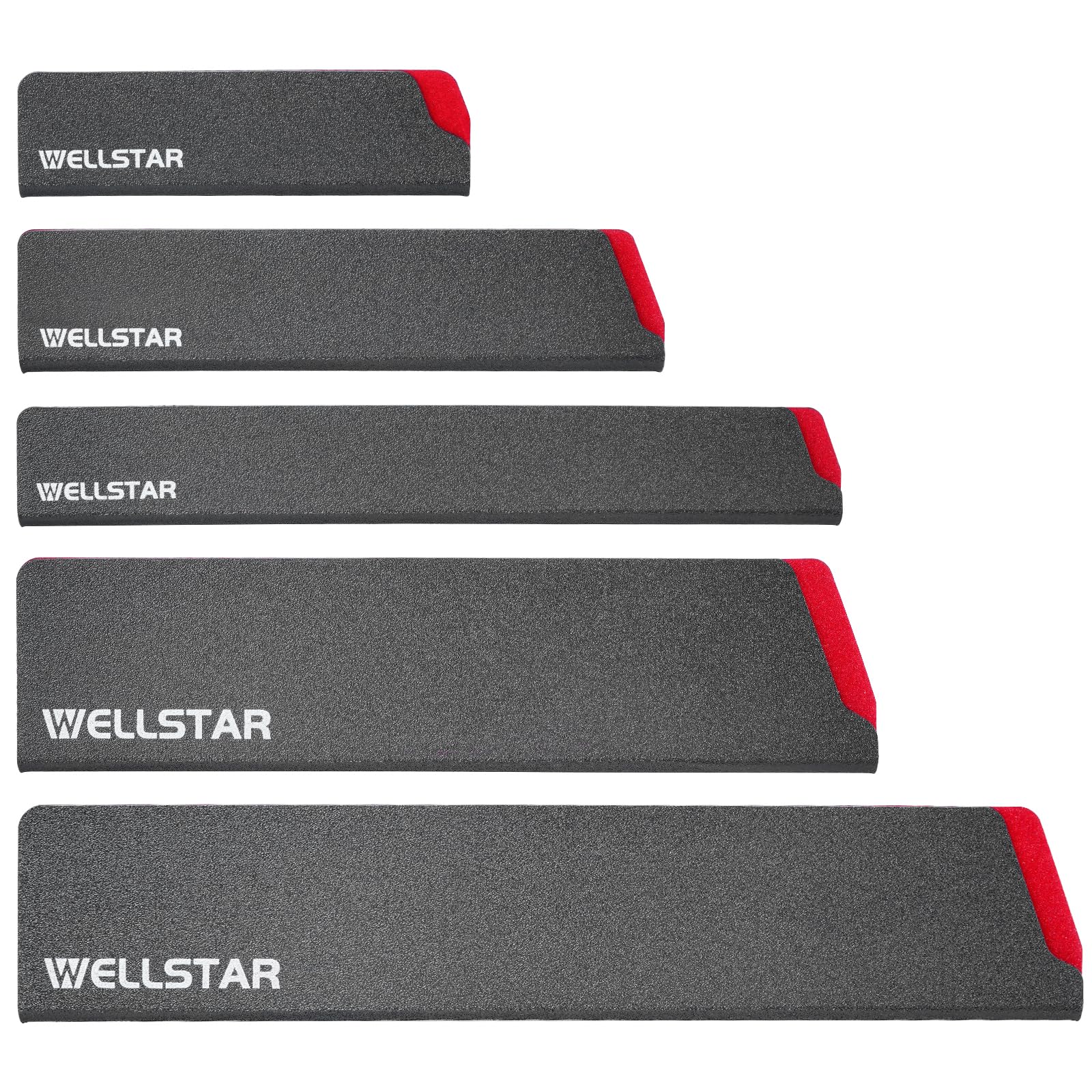 WELLSTAR knife edge guard 5pc set protects blades during storage.