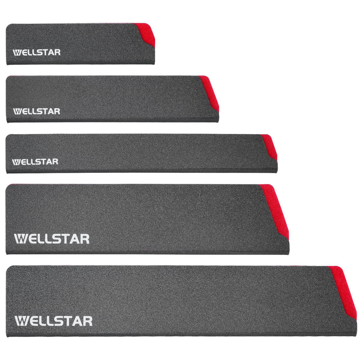 WELLSTAR knife edge guard 5pc set protects blades during storage.