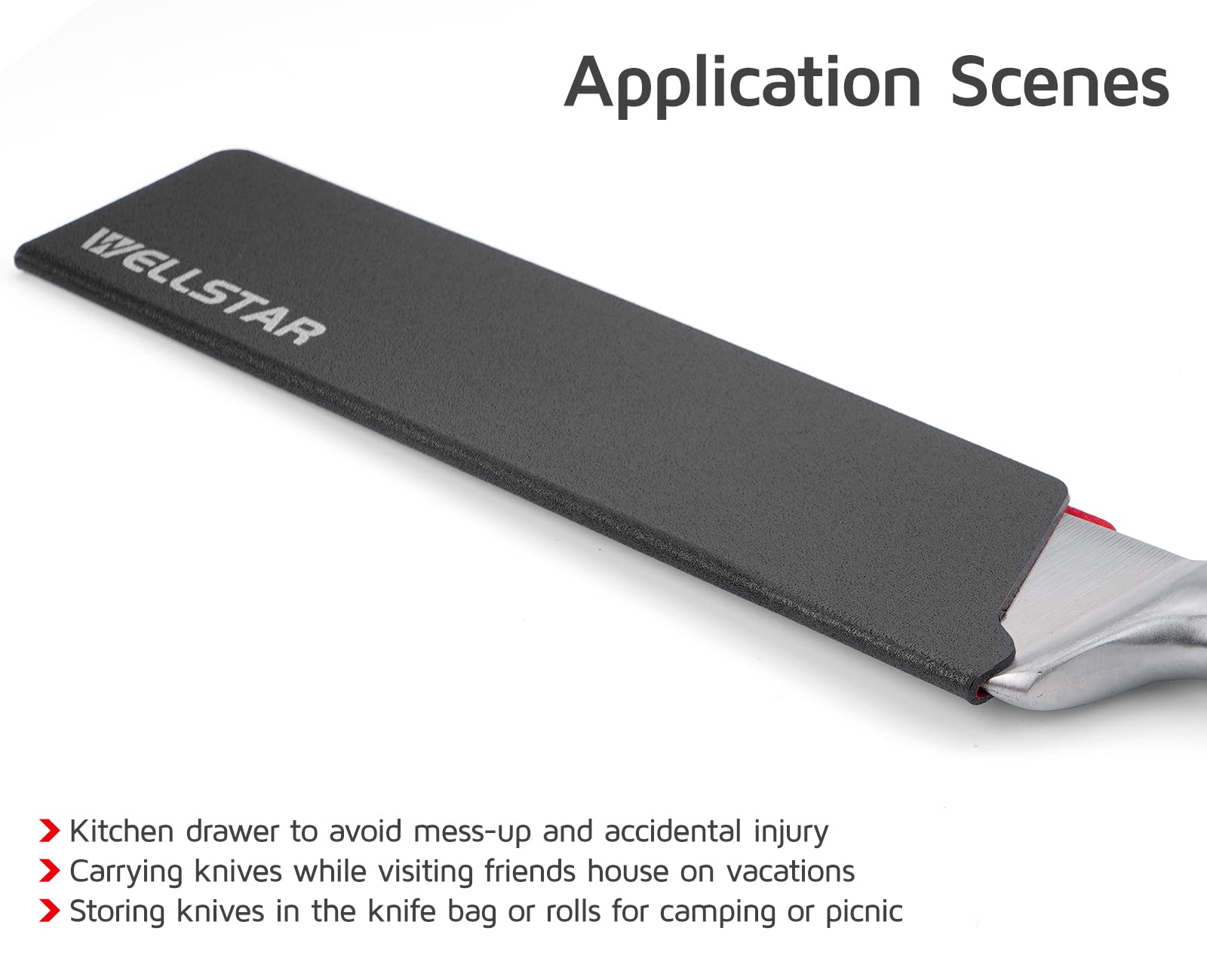 WELLSTAR Non-scratch lining cushions edges while stowing knives.