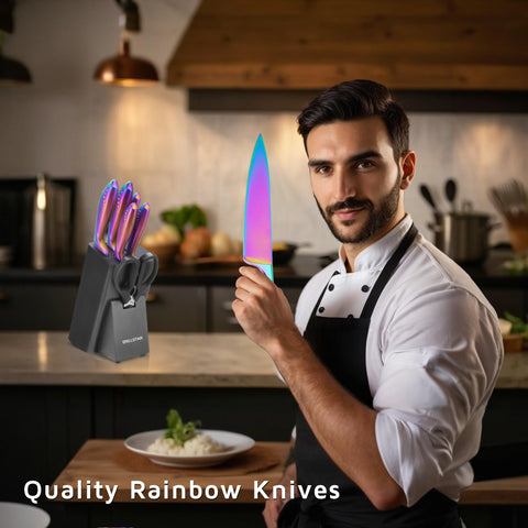 Wellstar Rainbow Built-in Sharpener for quick blade upkeep