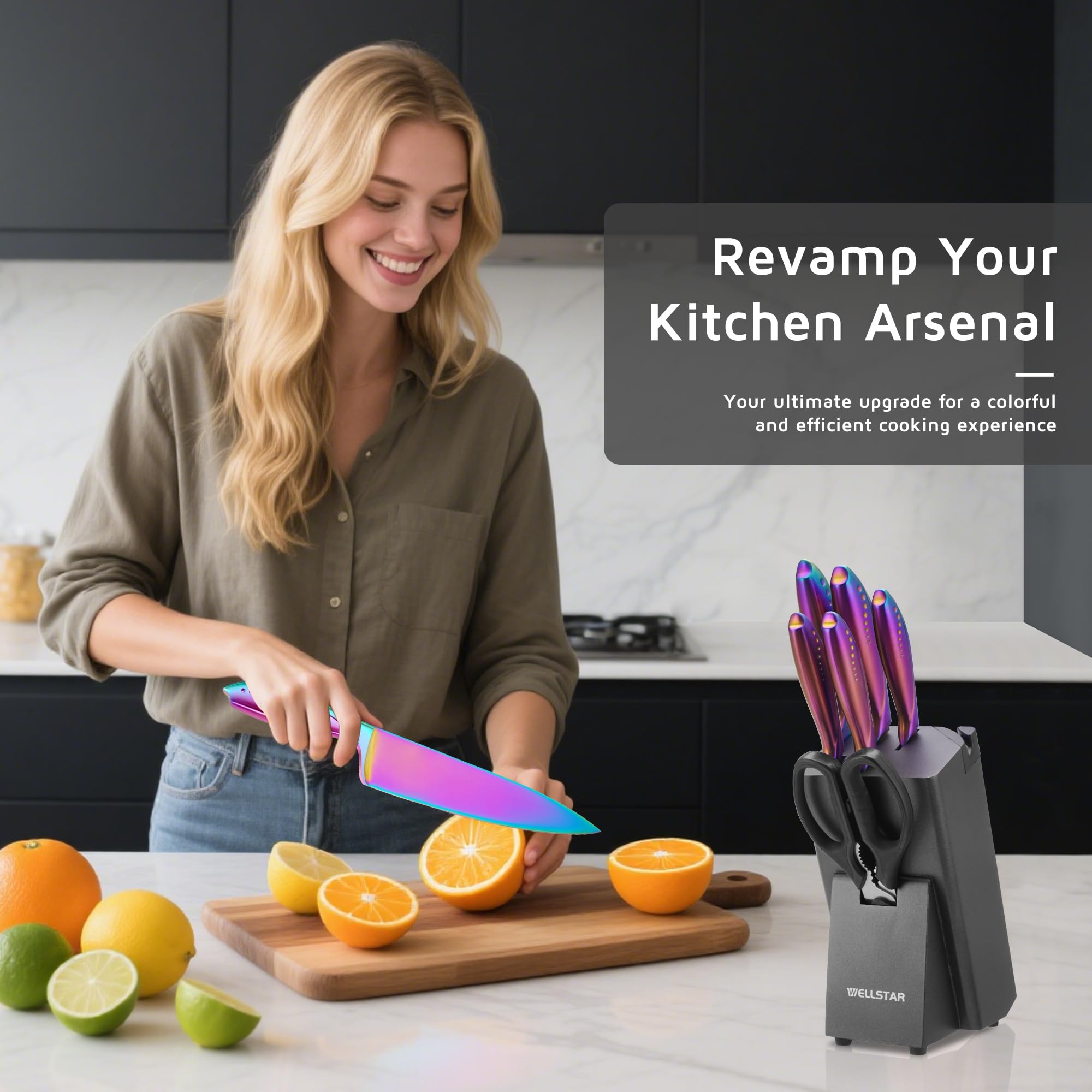 Wellstar Rainbow Slicing Knife 8-inch for clean, even slices