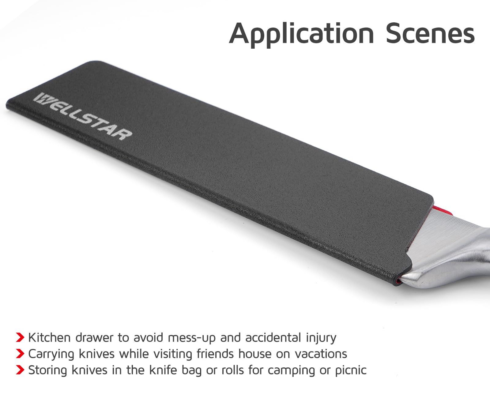 WELLSTAR scratch-protection blade covers prevent damage when stored.