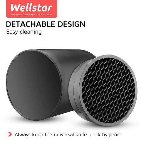 WELLSTAR steak knife block dedicated slots for steak knives