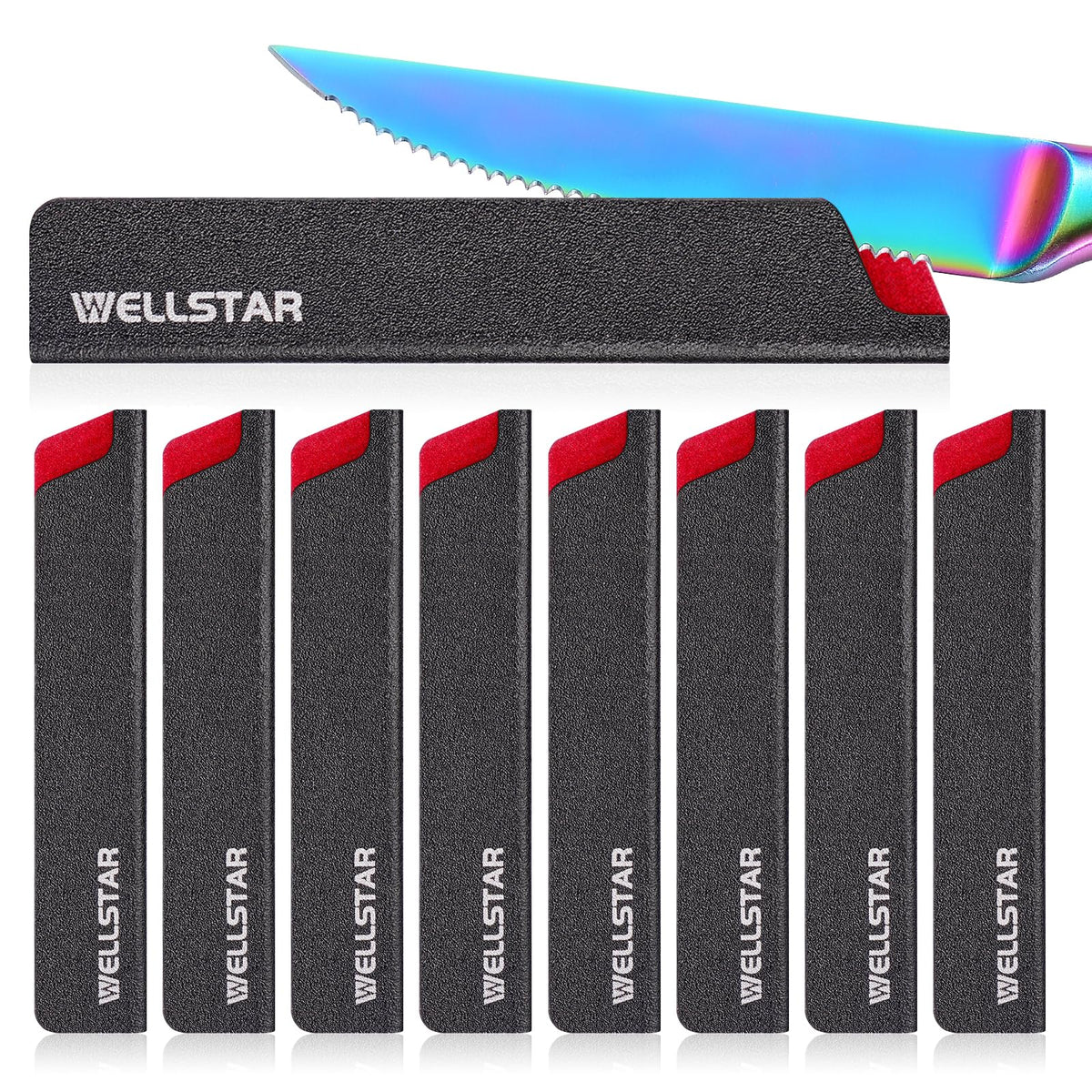 WELLSTAR steak knife edge guards set protects blades during storage
