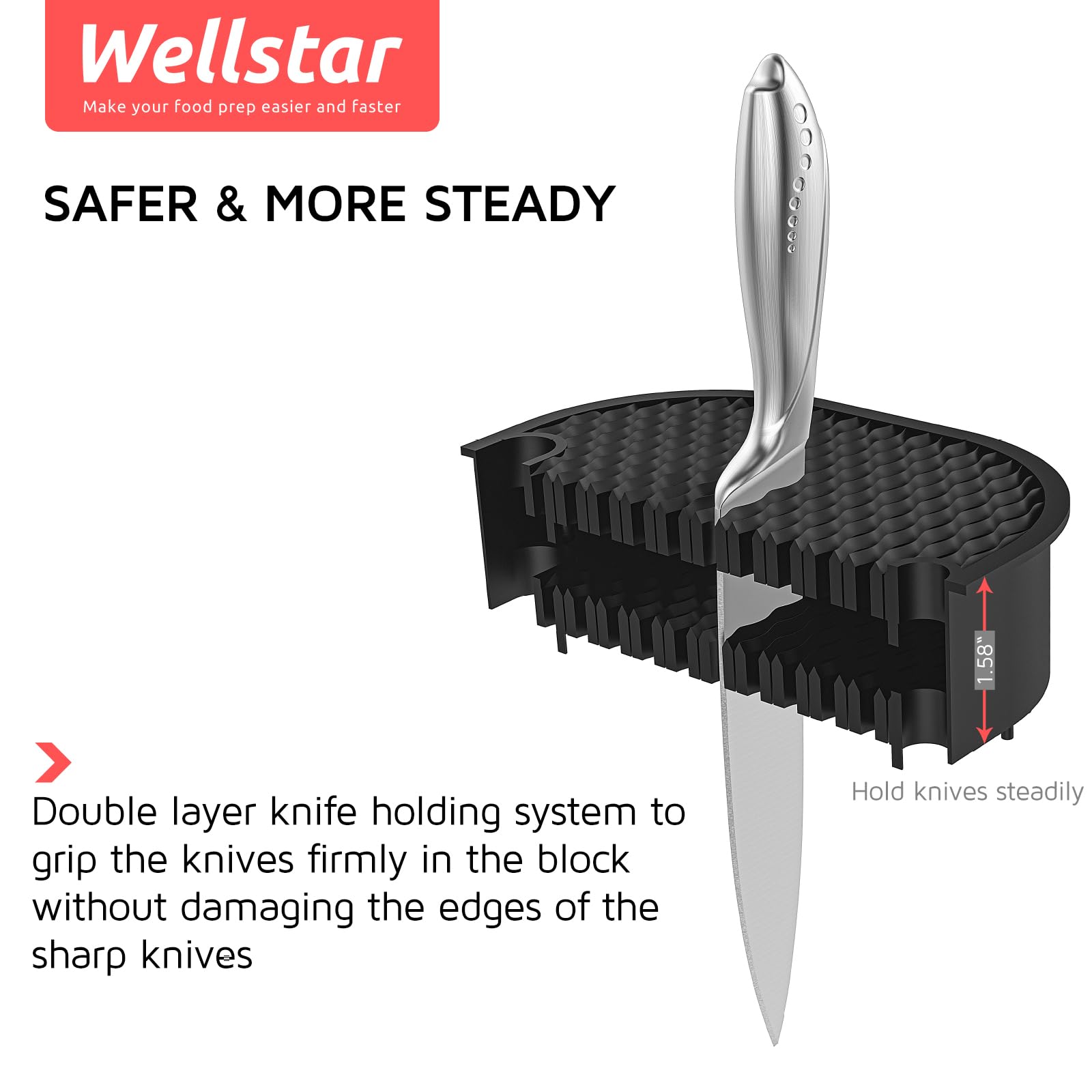 WELLSTAR detachable top frame aids easy cleaning and water drainage.
