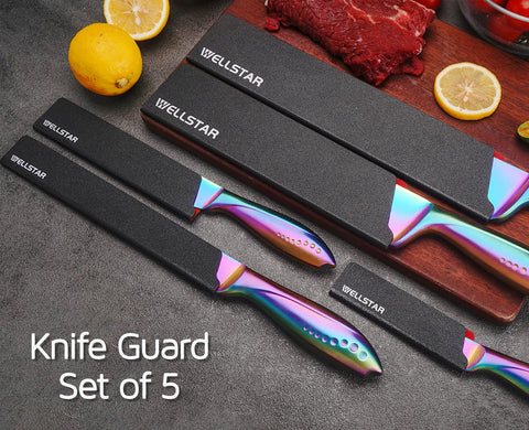 WELLSTAR universal knife guards fit straight and slanted handles.