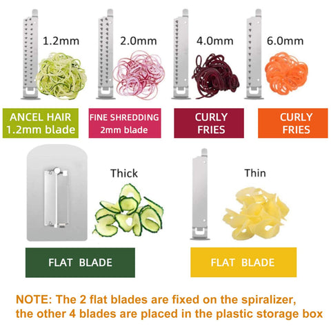 WellToBe 6-Blade Spiralizer blade caddy stores blades securely
