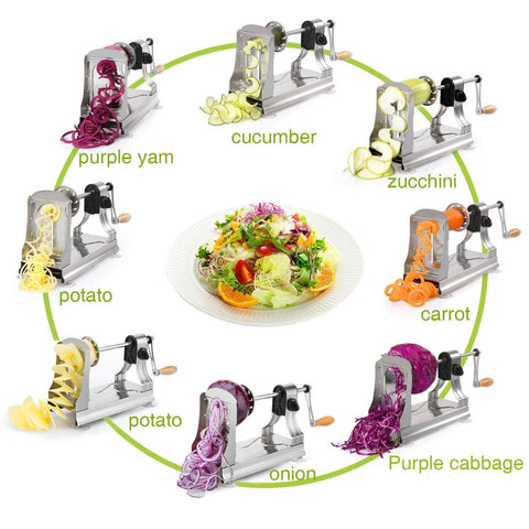 WellToBe spiralizer ultra-thin 1.2mm blade creates delicate angel-hair noodles