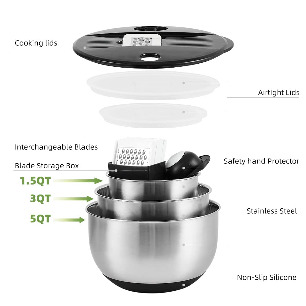 Weltonhm airtight lids help seal and store ingredients after prep.