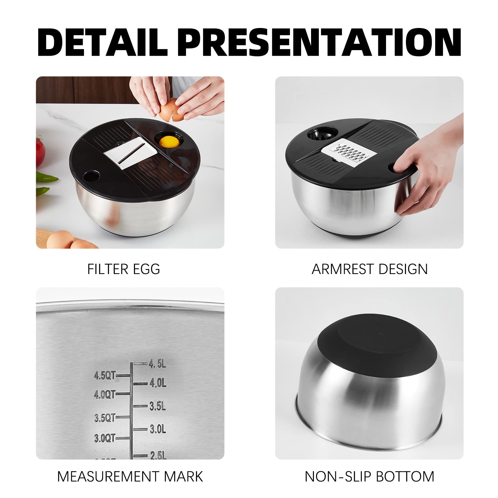 Weltonhm bowls with integrated grater lids for quick prep options.