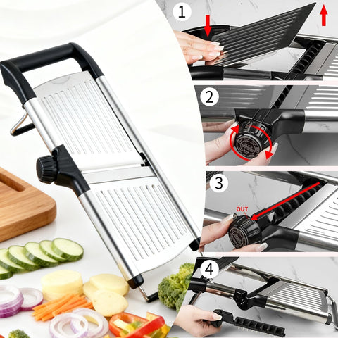 WeltonHM mandoline non-slip feet keep it steady on the counter