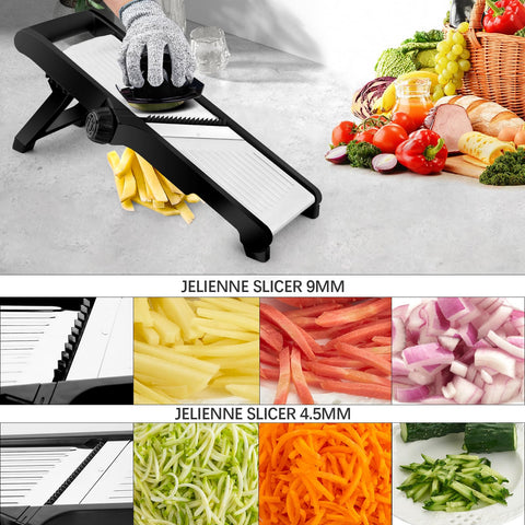 Weltonhm Mandoline Slicer julienne 9mm setting for thicker matchsticks.