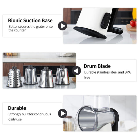 Detachable parts rinse quickly for easy cleanup after use.