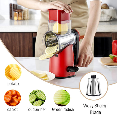 Weltonhm suction-base ensures stable use on counters during grating.