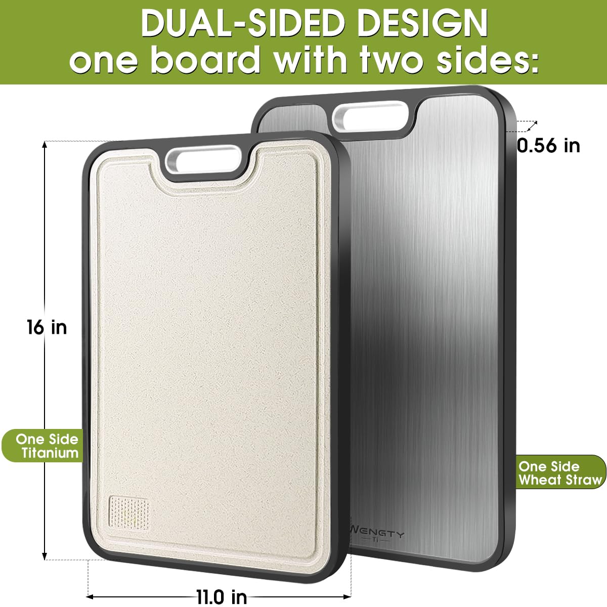 WENGTY titanium board is dishwasher safe for easy cleanup