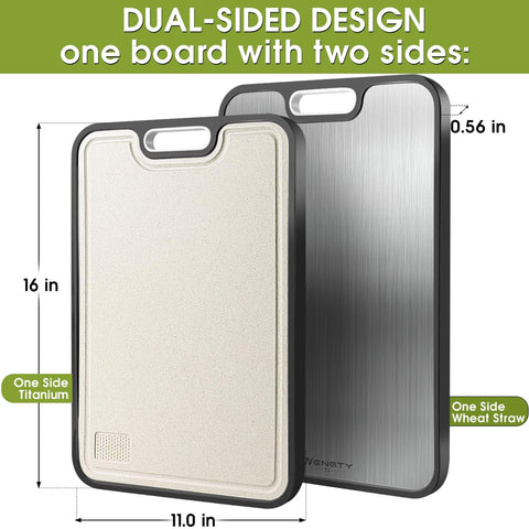 WENGTY titanium board is dishwasher safe for easy cleanup