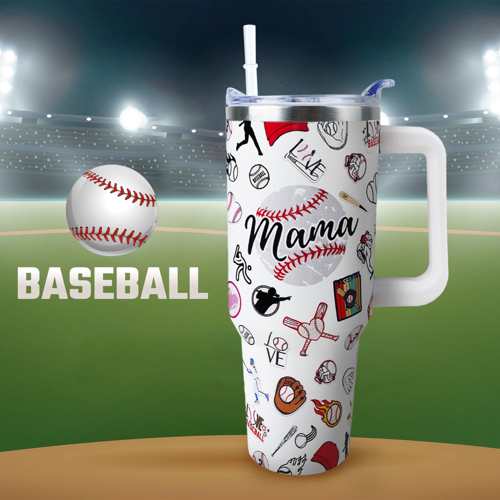 WENININOK leak-proof 40oz travel mug keeps beverages secure during transport.