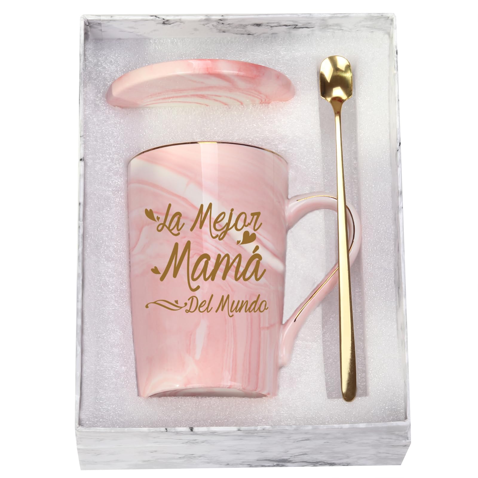 WENSSY Best Mama Mug in pink with gift-ready packaging for Mom
