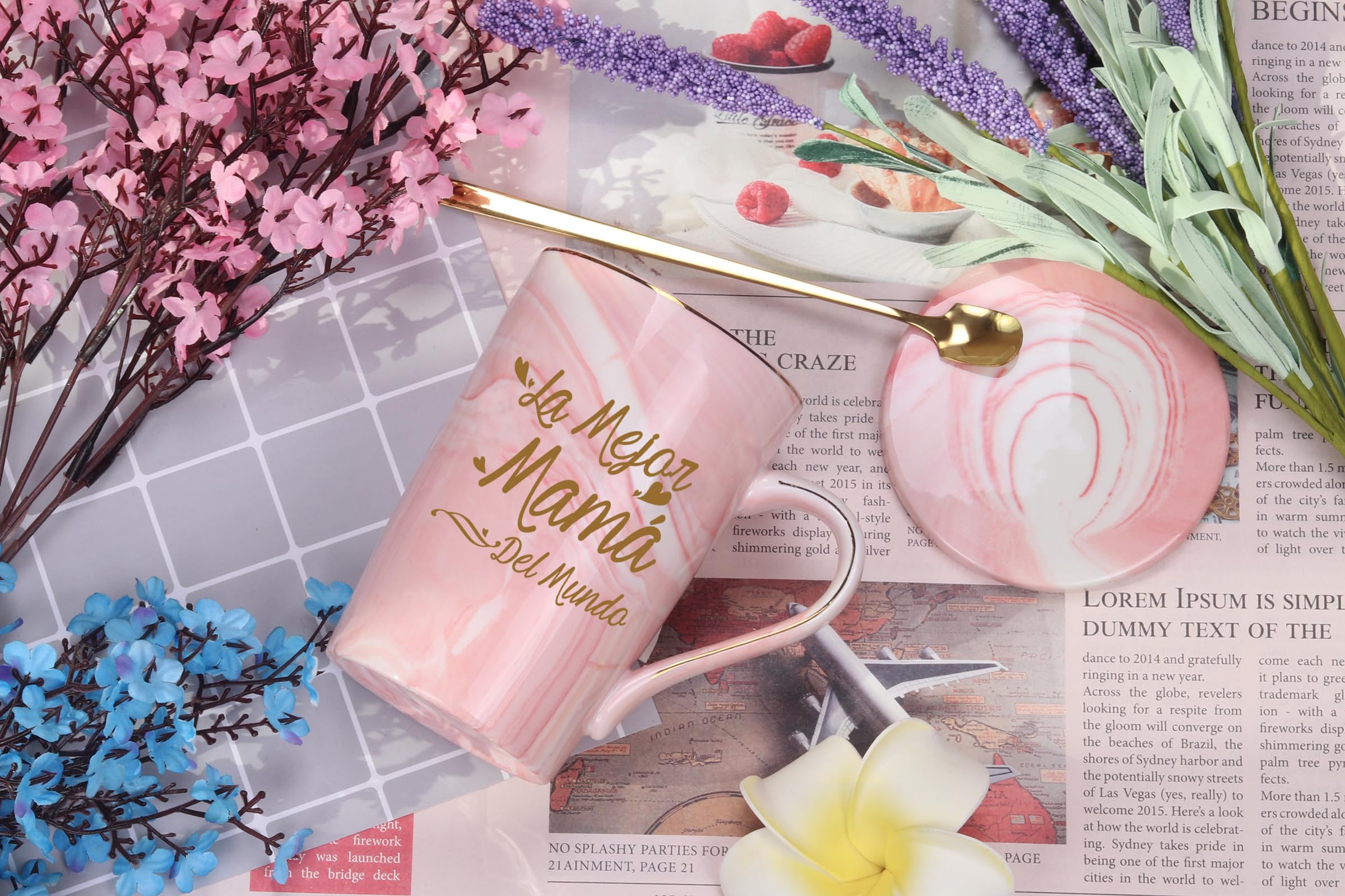 WENSSY Mama Mug with real gold print for elegant gifting