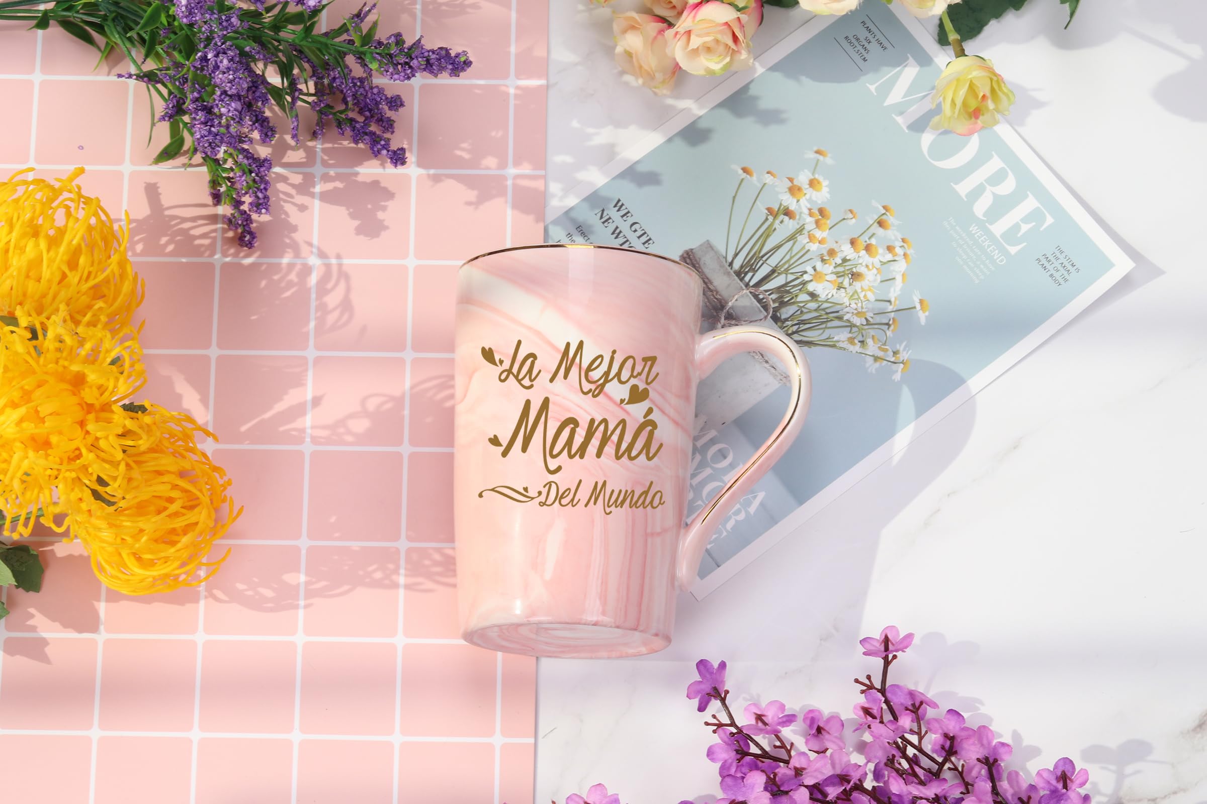 WENSSY Handmade mug with a unique marble pattern, each piece unique