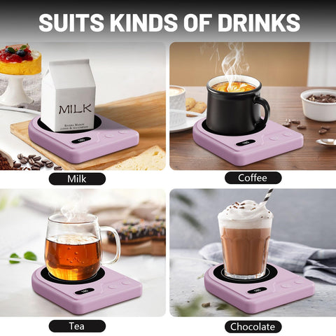 Wenvinda mug warmer has non-slip pads to prevent spills and keep cups steady.