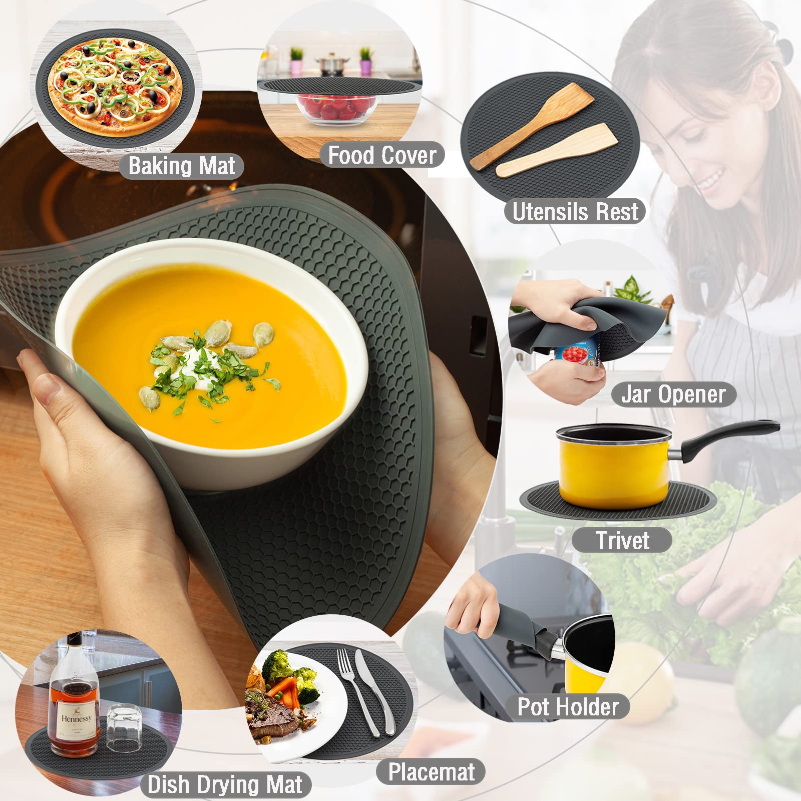 WENWELL multifunctional kitchen mat and cover set saves space
