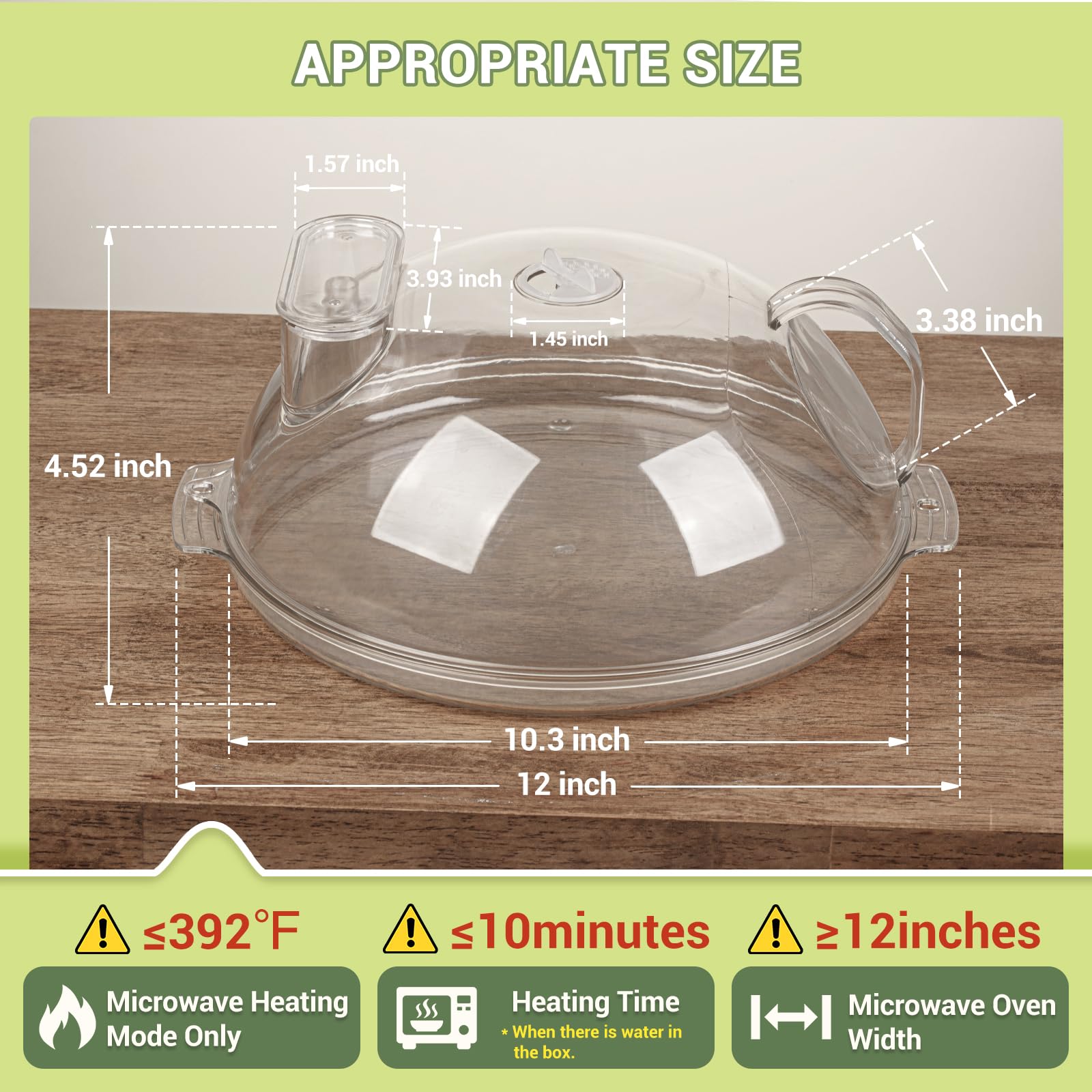 WENWELL splatter guard lid protecting surfaces during microwaving.