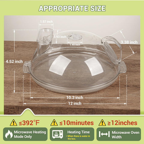 WENWELL splatter guard lid protecting surfaces during microwaving.