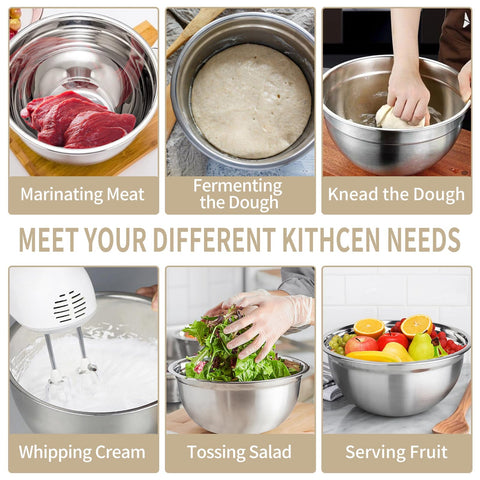 WEPSEN 4.5QT bowl with lid for versatile kitchen prep