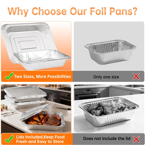 WEPSEN 20 medium 8.5x6 pans with covers stored in the refrigerator