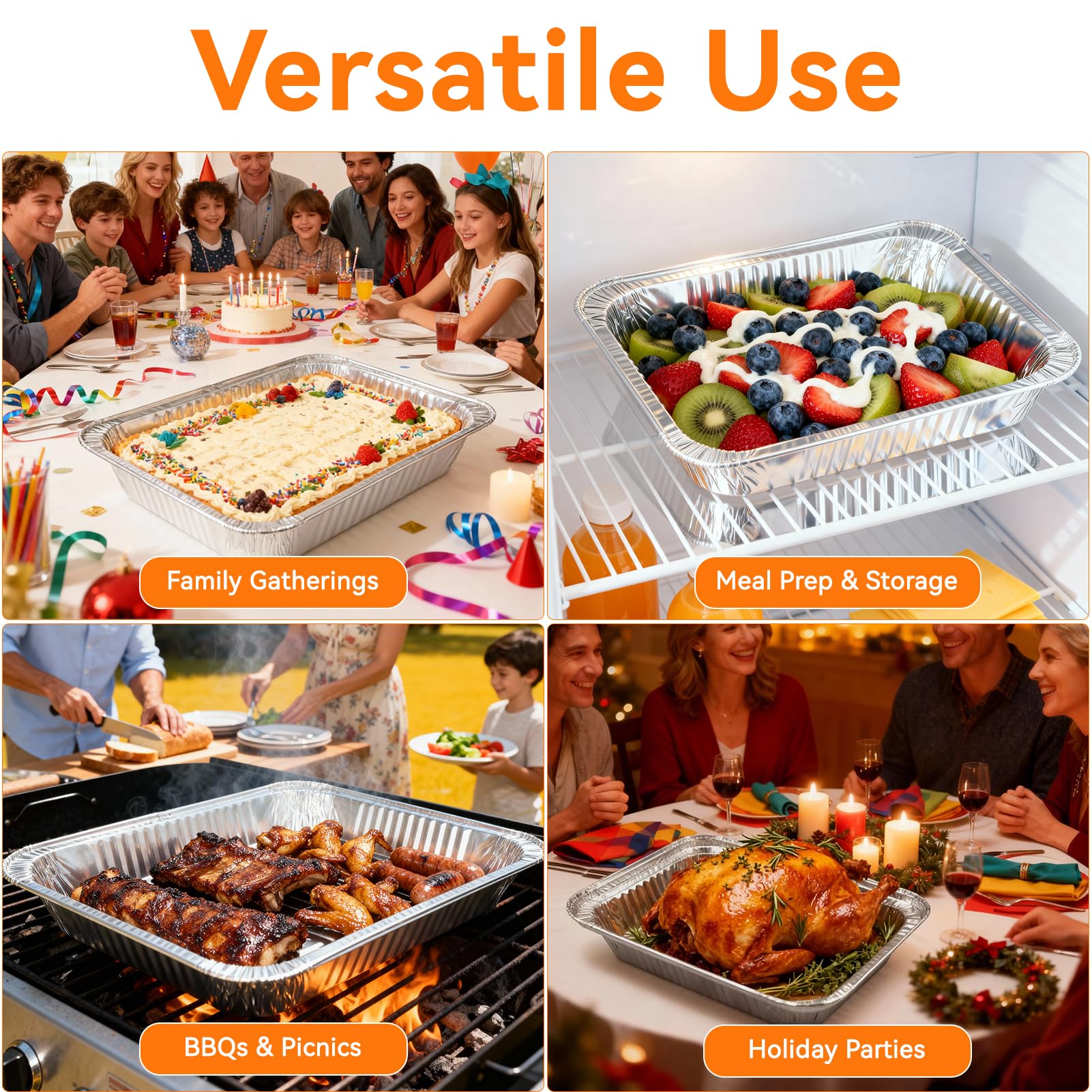 WEPSEN recyclable aluminum pans suitable for ovens and freezers