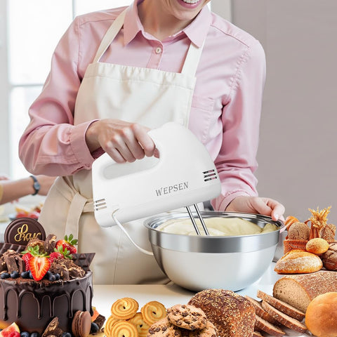 WEPSEN dishwasher-safe attachments for simple cleanup after baking
