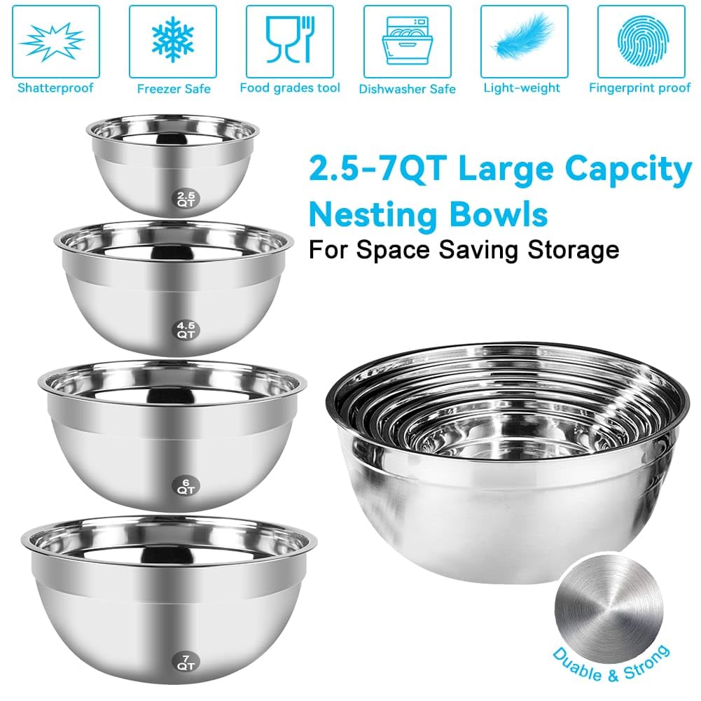 WEPSEN measuring cups 4pc with engraved ml/cup sizes